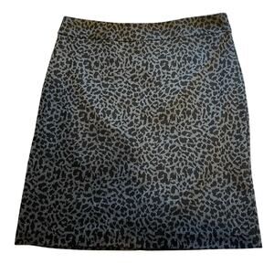 John Paul Richard Y2K Cheetah Print Black & Gray Mini Pencil Skirt Size Large